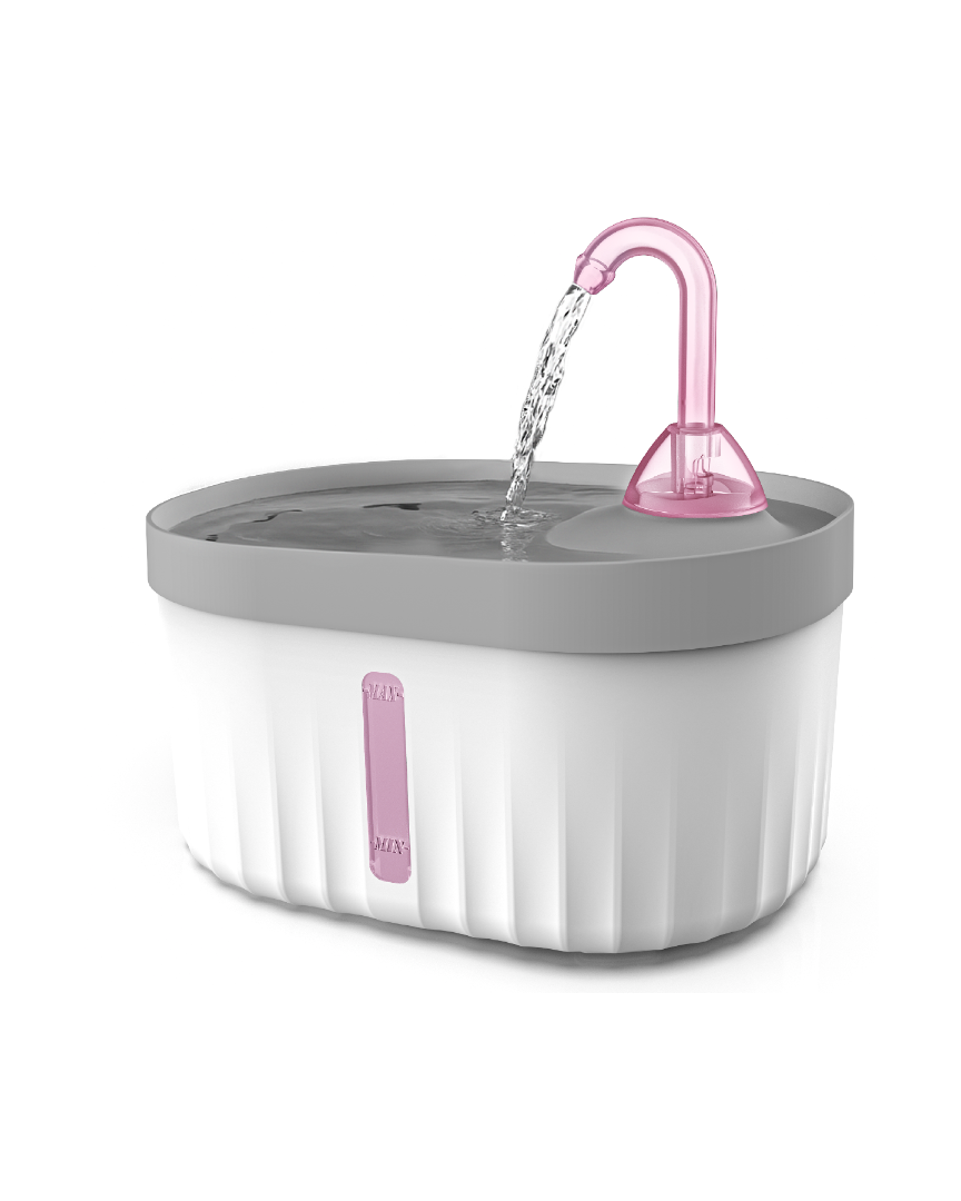 Otomatik Kedi Su Pınarı Ultra Sessiz Kedi Su Sebili 40db Usb Bağlantılı 2,3 Lt (Pembe, Standart) Aquata Ayarlanabilir Musluk Kedi Su Filtreli Kedi Su Şelalesi ATAPET